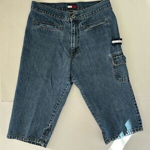 Vintage Tommy Hilfiger Denim Cargo Capris Size 7